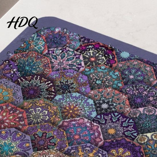 Soft Absorbent Kitchen Mat Bohemian Dish Drying Mat Super Diatomaceous Earth Drainer