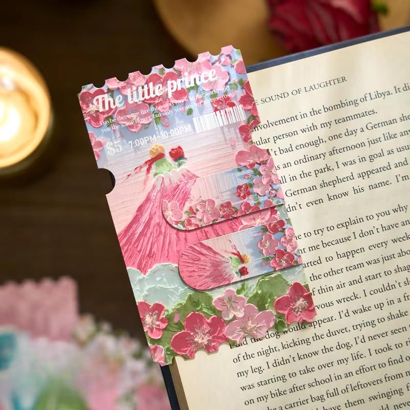 

2 шт. INS Эстетичная Масляная Живопись Магнитная Закладка Милая Девушка Книжные Аксессуары Закладка Вкладка Магнитный Зажим Подарок Учителю Канцелярские Товары