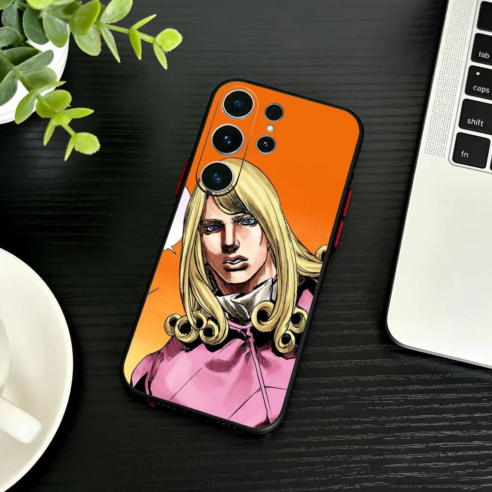 K-Anime Jojos Bizarres Adventures Phone Case For Samsung S26,S25,S24,S23,S22,S21,S20,Ultra,Plus,FE Black Soft Cover