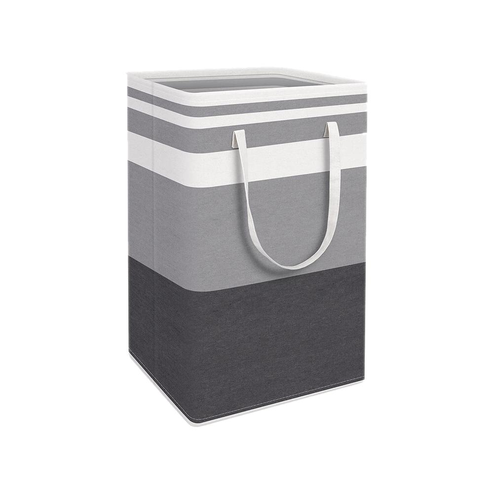 Foldable Clothes Organizer Basket Standing Fabric Laundry Organizer Buckets Large Capacity with Handle for Bathroom Baby Room