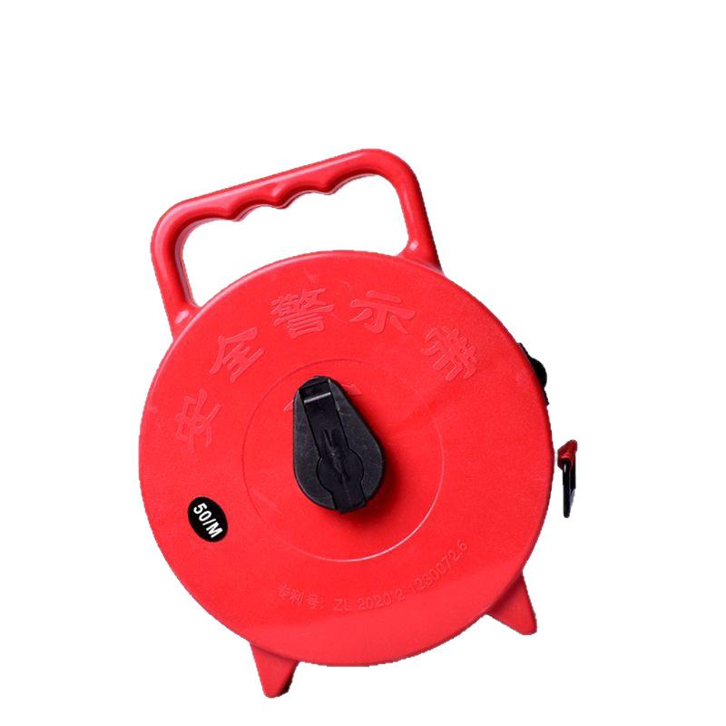 Thickened Red Alert Retractable Canvas Safety Tape for Construction Sites