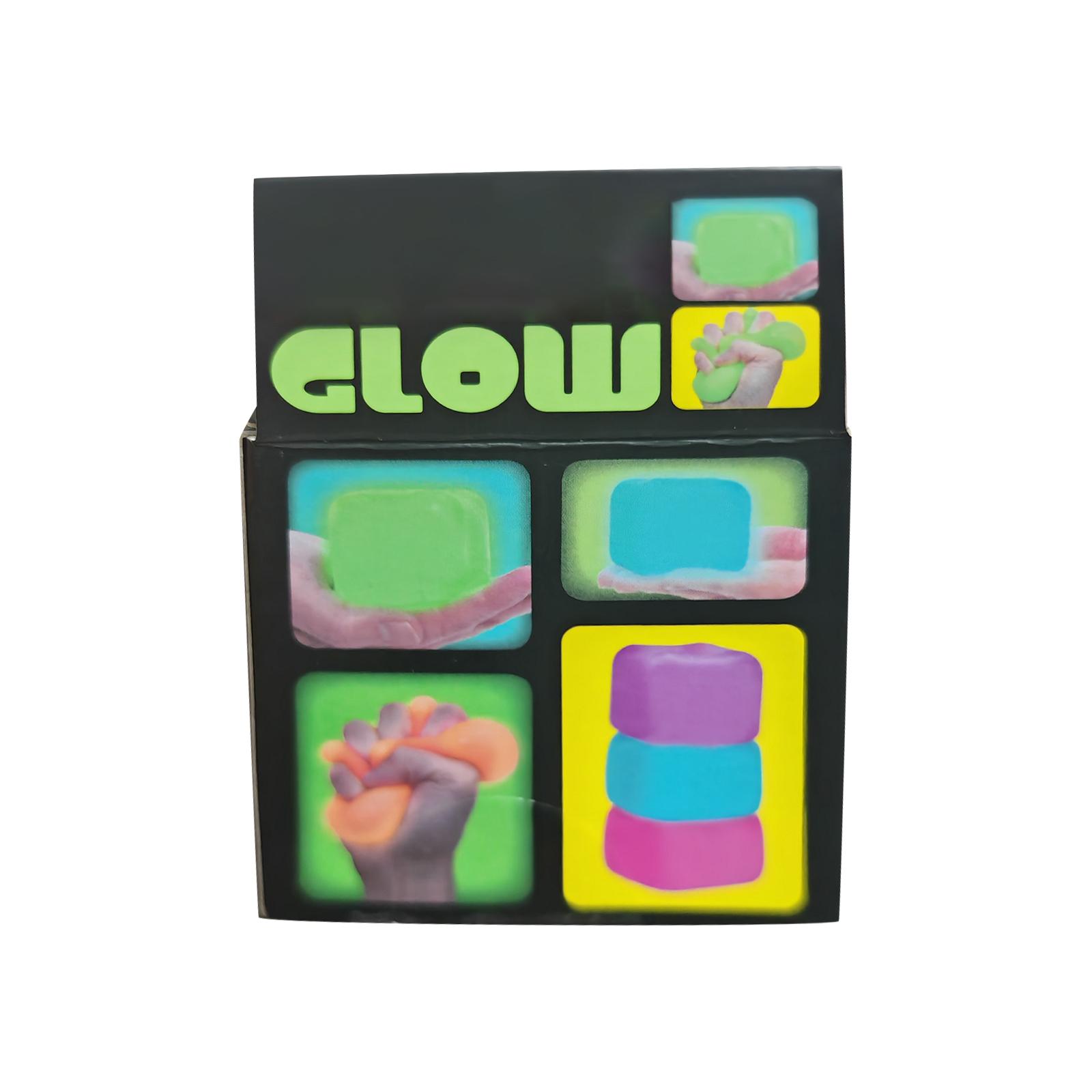 

Sensory Cube Super Solid Squeeze Toy for Stress Relief and Tactile Stimulation with Glow Feature for Home Office School Use One Size белый