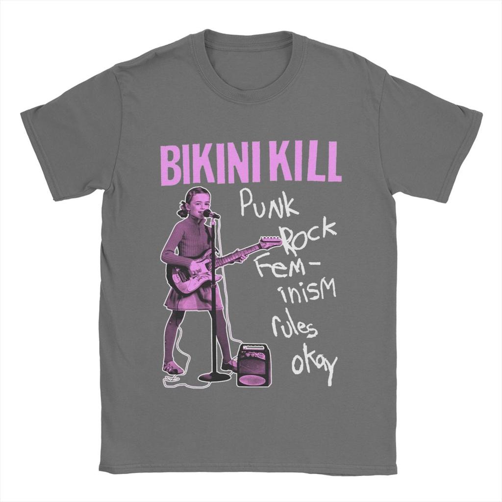 Koszulka Zespołu Bikini Kill Męska Śmieszne Bawełniane Koszulki Okrągły Dekolt Krótki Rękaw T-Shirt Odzież Plus Size
