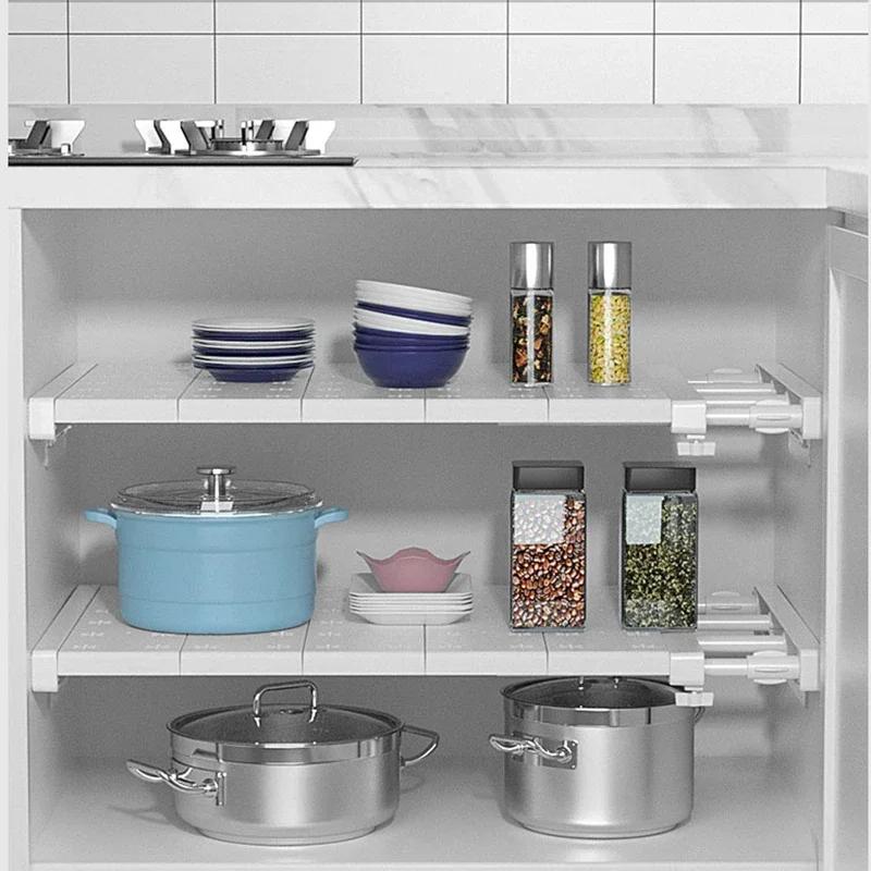 Weiße erweiterbare Trennwand, stanzfreies, einziehbares Schichtbrett zur Aufbewahrung im Kleiderschrank, für Küchen- und Badezimmerregale, Schlafsaalteiler