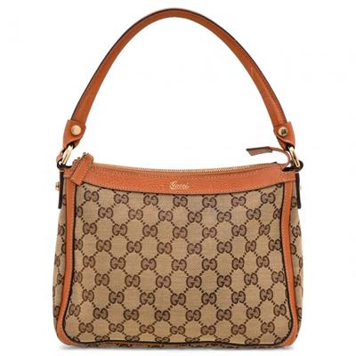 Autentisk GUCCI GG Canvas Skuldertaske Beige Damehåndtaske gu5232cc Brugt