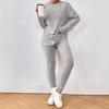 2024 Autumn Women's Casual Knit Two-Piece Set with Round Neck