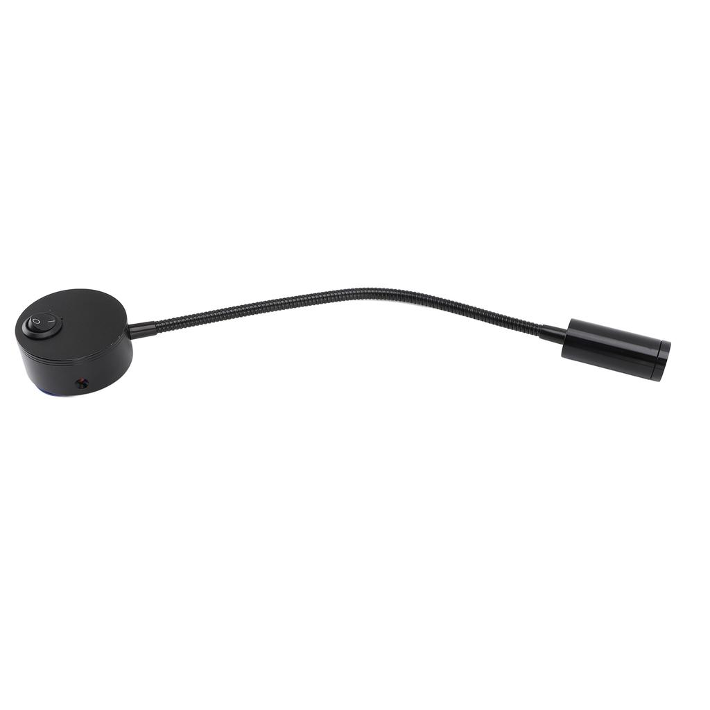 LED Wall Mount Reading Light 3W 3000K Modern 360 Degree Gooseneck Bedside Lamp for Bedroom