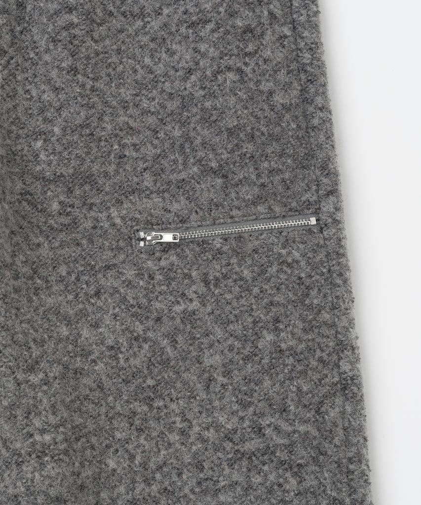 MILLO WOMEN Boucle Zipper Trousers [Melange Gray]