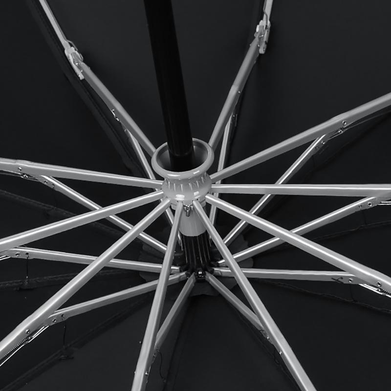 Автоматический складной обратный зонт для мужчин ветрозащитный корпоративный зонт — фото 7