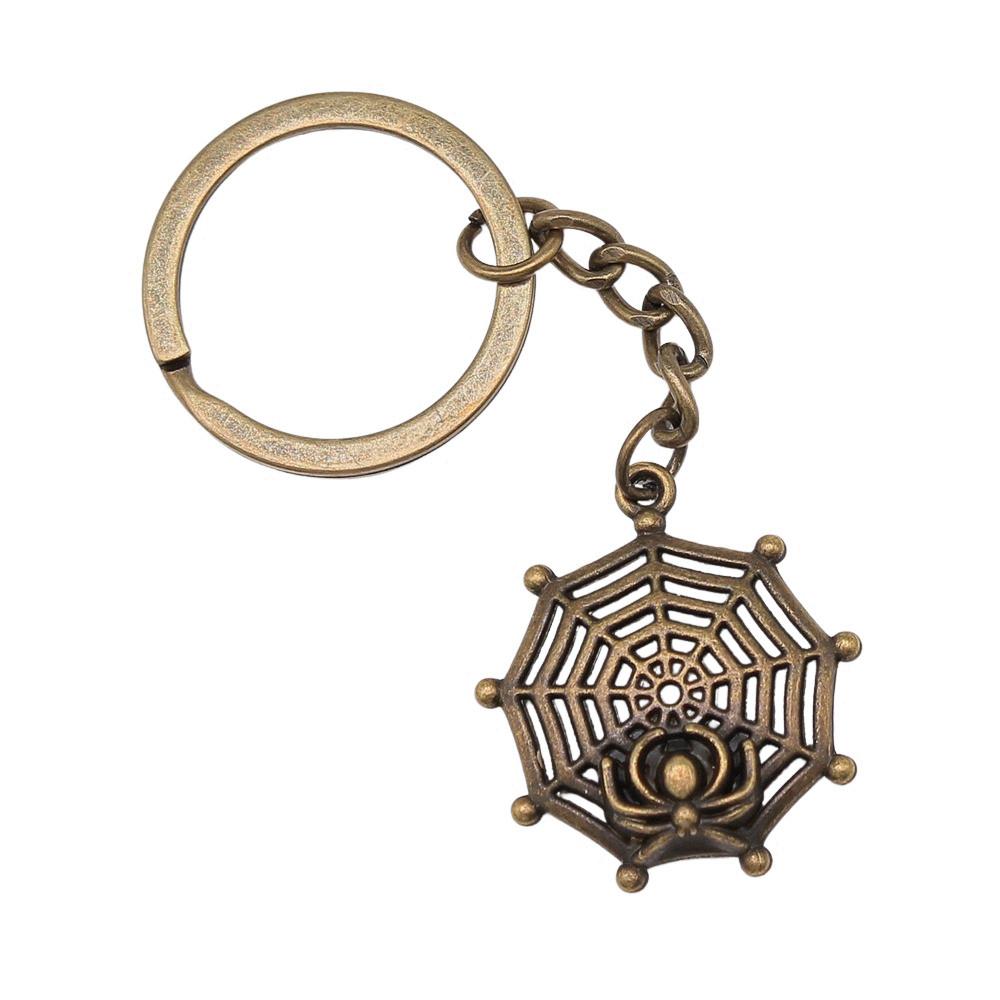 Halloween Spider Bat Spooky Keychain for Couples New Arrival Vintage Graduation Gift Simple Key Organizer