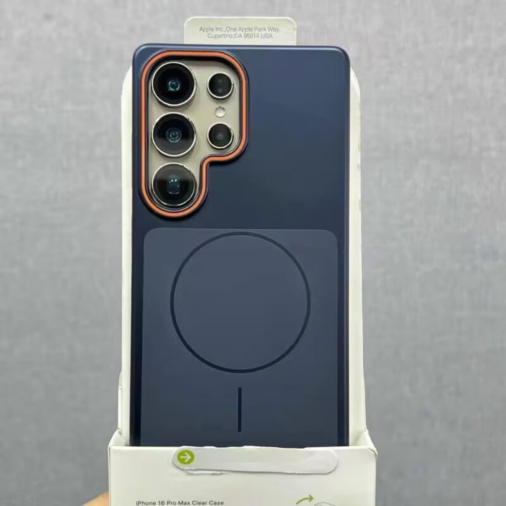 Luxuriöse Schlanke PC-Metalllackierung Galvanisierte Magnetische Hülle Für Samsung S26 S25 S24 S23 Ultra Plus FE Für Magsafe Kabelloses Ladeabdeckung