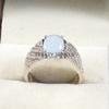 Opal Oval Cut Gemstone With 925 Sterling Silver Ring For Men's #B413 JL375683794438