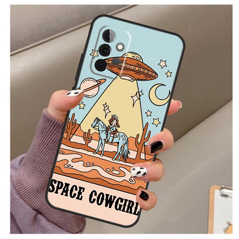 Space Cowgirl Case For Samsung Galaxy A13 A33 A53 A73 A14 A24 A34 A54 A72 A52 A32 A22 A12 A51 A71 A15 A25