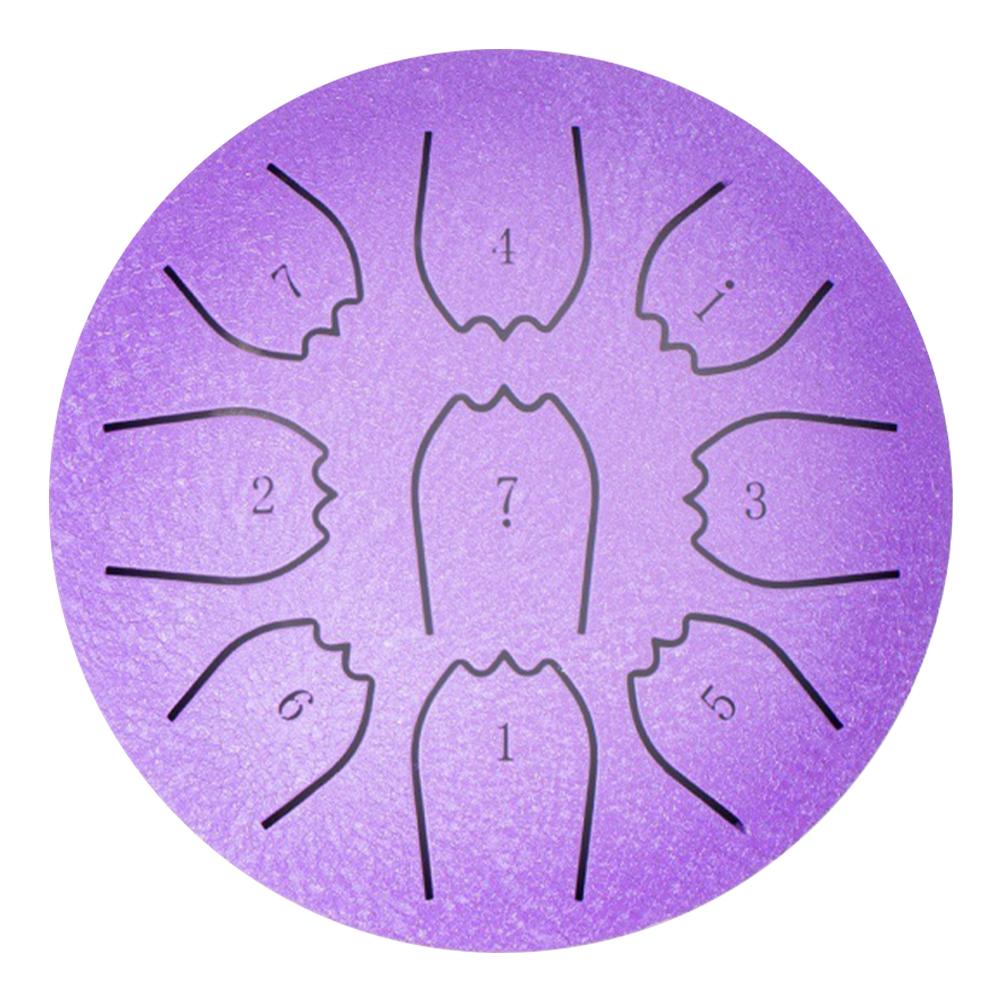 Steel Tongue Drum 4 Inches 9 Notes Waterproof Meditation Rain Chime Ethereal Hand Pan for Meditation Yoga Musical Education