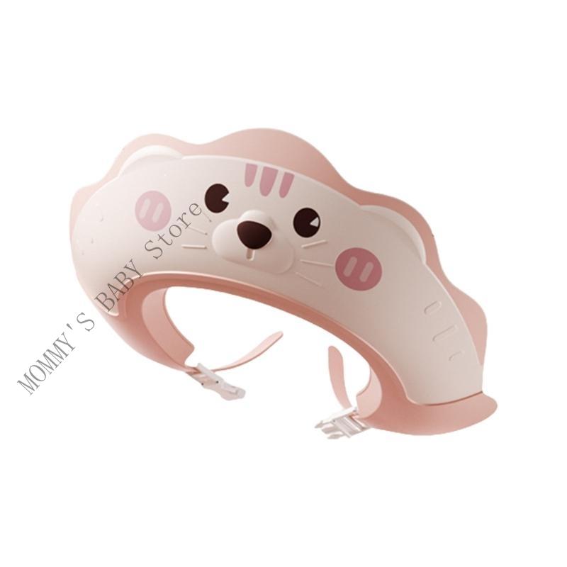 H3CD Bath Hat Adjustable Protective Hair Washing Caps for Toddler Cartoon Shower Caps