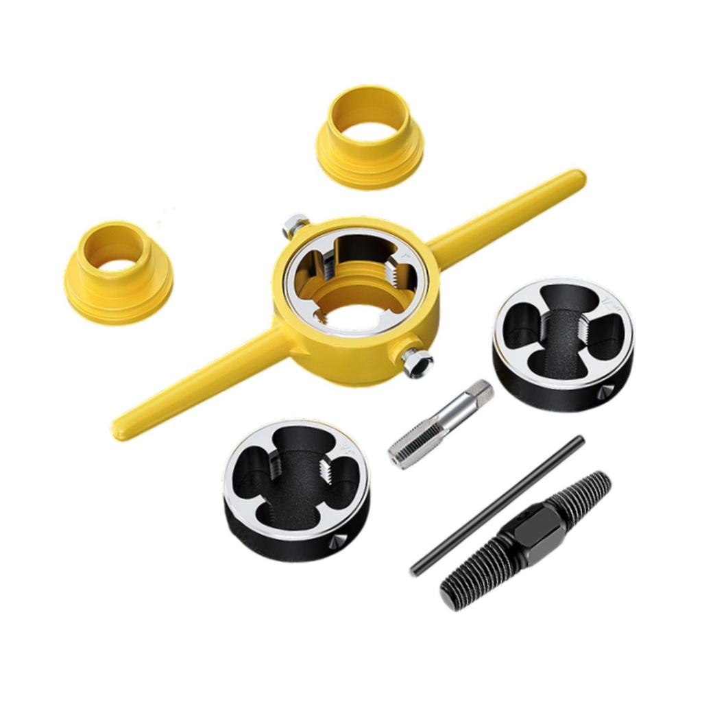 Portable PVC Pipe Threader with Screw Extraction Tool Set