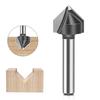 90 Degree V Trench Routers Bit Tungstens Carbides Woodworking Tool For Precise Edging And Grooving