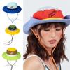Waterproof Denim Bucket Hat Color Matching Fisherman Hat Mountaineering Panama Hat  Lady