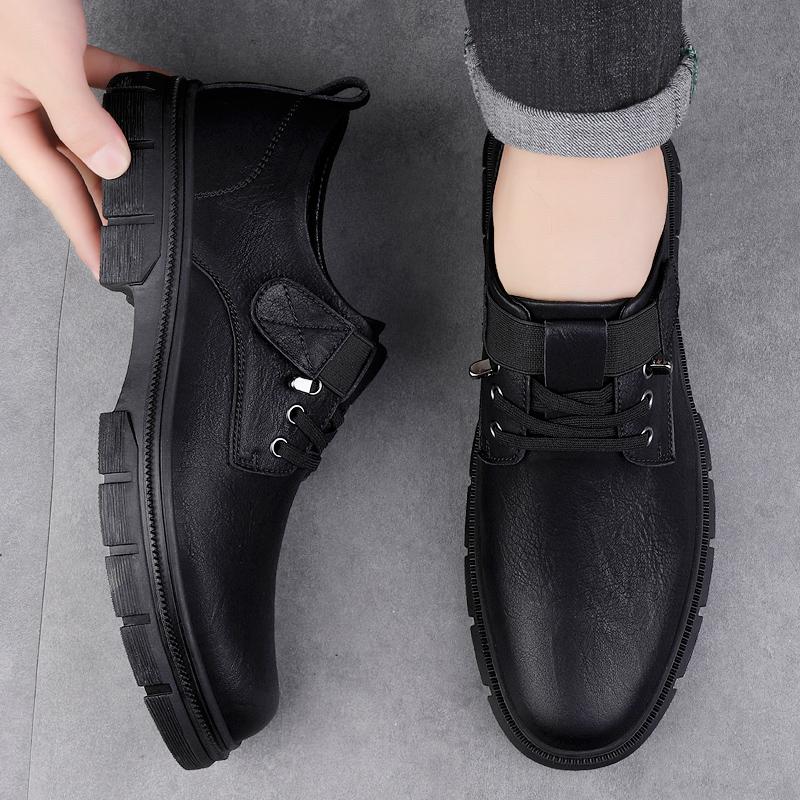 Fashion High Quality Male Business Shoes Genuine Leather Men Casual Oxfords Shoes Fashion Dress Footwear Classic Men Shoes for Wedding