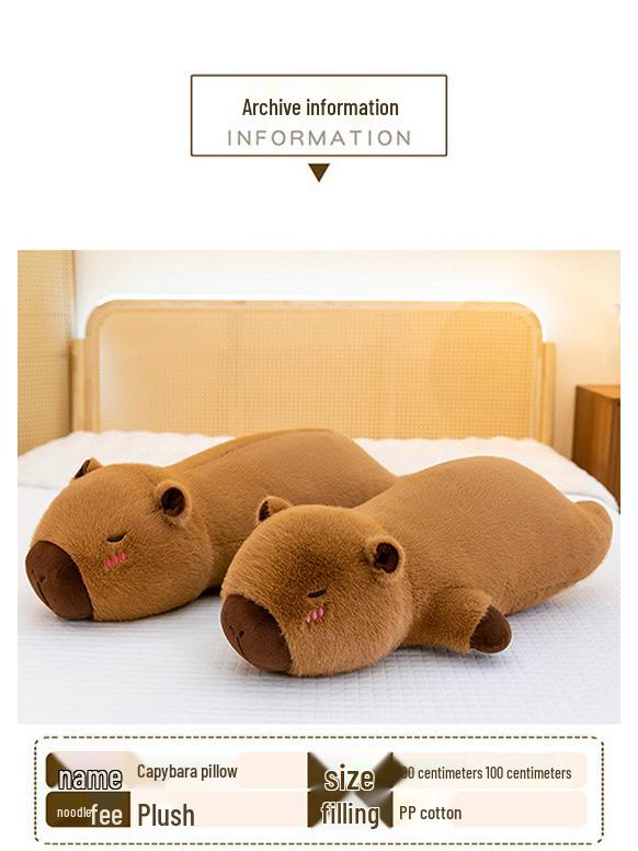 Capybara Plush Toy Pillow: Cute, Long, and Unique Animal Doll