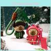 Adorable Cartoon Capybara Keychain In Cute Floral Padded Jacket For Bags And Gifts