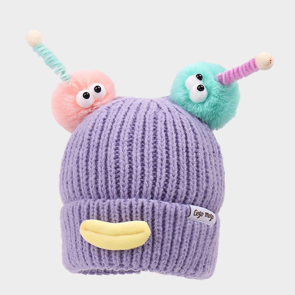 Damenmütze Lustige Cartoon Wurstmaul Wollmütze Gestrickte Ohrenschützmütze Winter Warm Niedlich Großer Kopf Niedliche Lustige Mütze