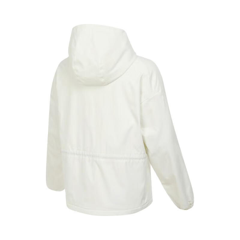Adidas Fashionable Simple Warm Loose Hooded Jacket Women Jackets Han-Jade-White Black JZ4151