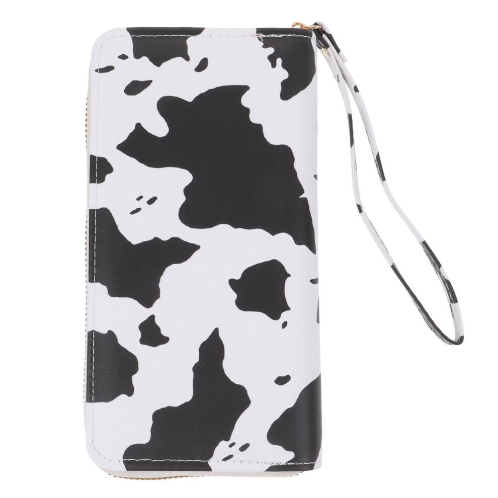 Cow Print Slim Wallet Fashion Multi compartment Ladies Women