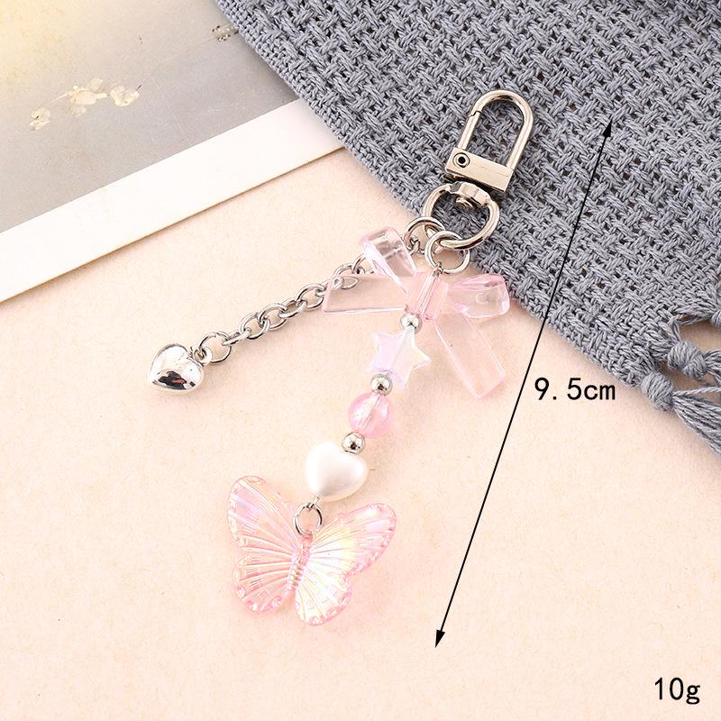 Handmade Colorful Bow Pendant Phone Case Keychain Lanyard Charm