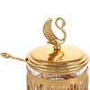 European-style Kitchen Creative Glass Cruet Hollow Swan Decorative Sugar Cup Seasoning Storage Box