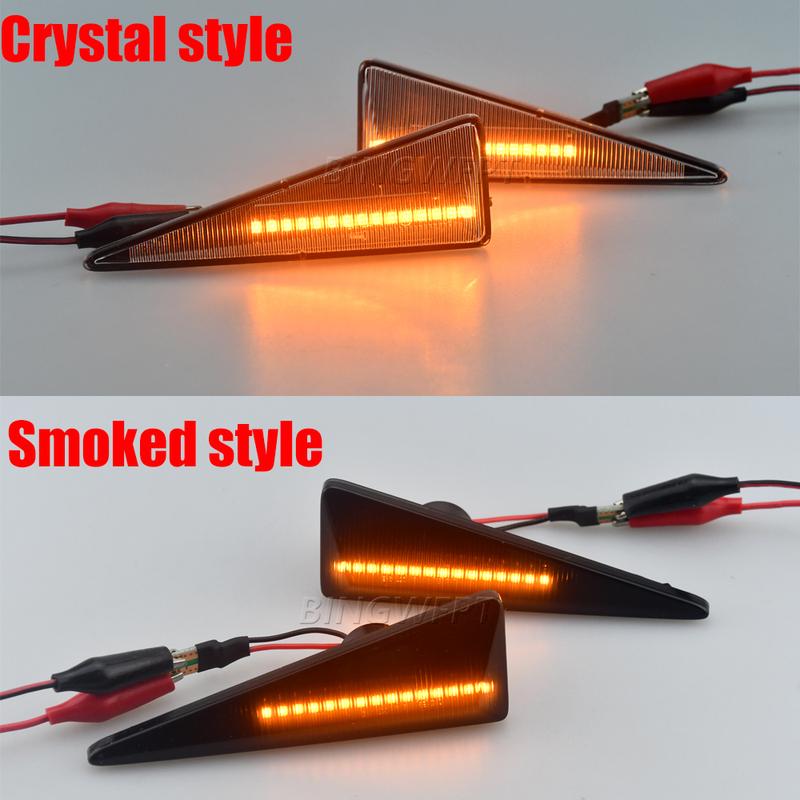 2X Dynamic LED Side Marker Turn Signal Light For Renault Espace MK4 2002-2014 For Renault Thalia MK2 2008-2013