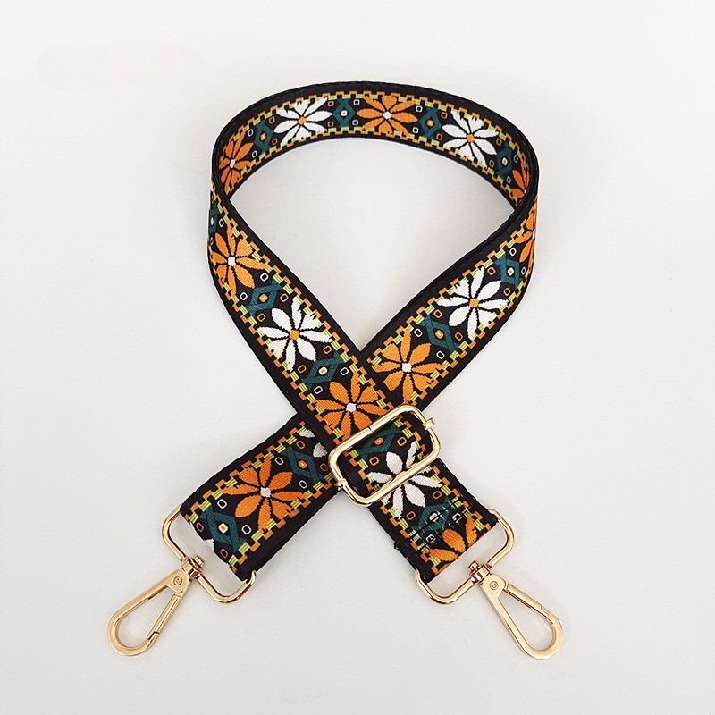Ethnic Style Bag Accessories Color Printed Webbing Luggage Wide Shoulder Strap Single Shoulder Oblique Span Extended Bag Strap