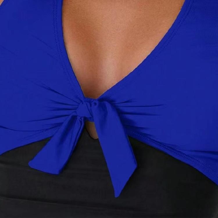 One Pieced Swimsuit for Women Breathable Swimwear Solid Color Contrasting Bathing Suit Beachwear Backless Design