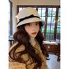 Hepburn Small Fragrant Woolen Bow Bucket Hat Women's French Retro Autumn and Winter Top Hat Elegant White Basin Hat