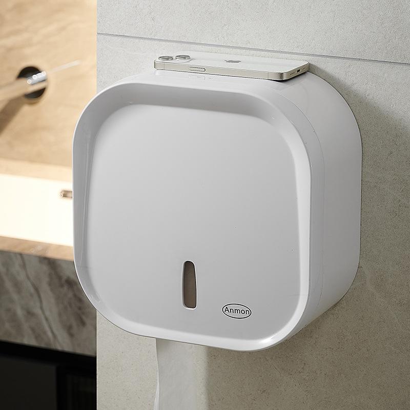 Large capacity tissue holder hotel bathroom large roll paper box non perforated large tray paper holder bathroom accessories