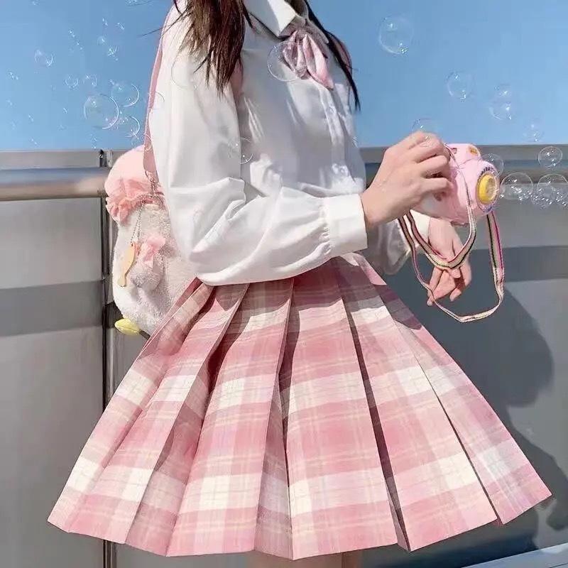 Conjunto 2 Peças Menina - Jaqueta E Saia Pied-de-Poule Rosa