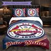 St. Louis Cardinals Customized Name Text Bedding Set, 1 Duvet Cover & 2 Pillowcases Personalized Bedroom Gift