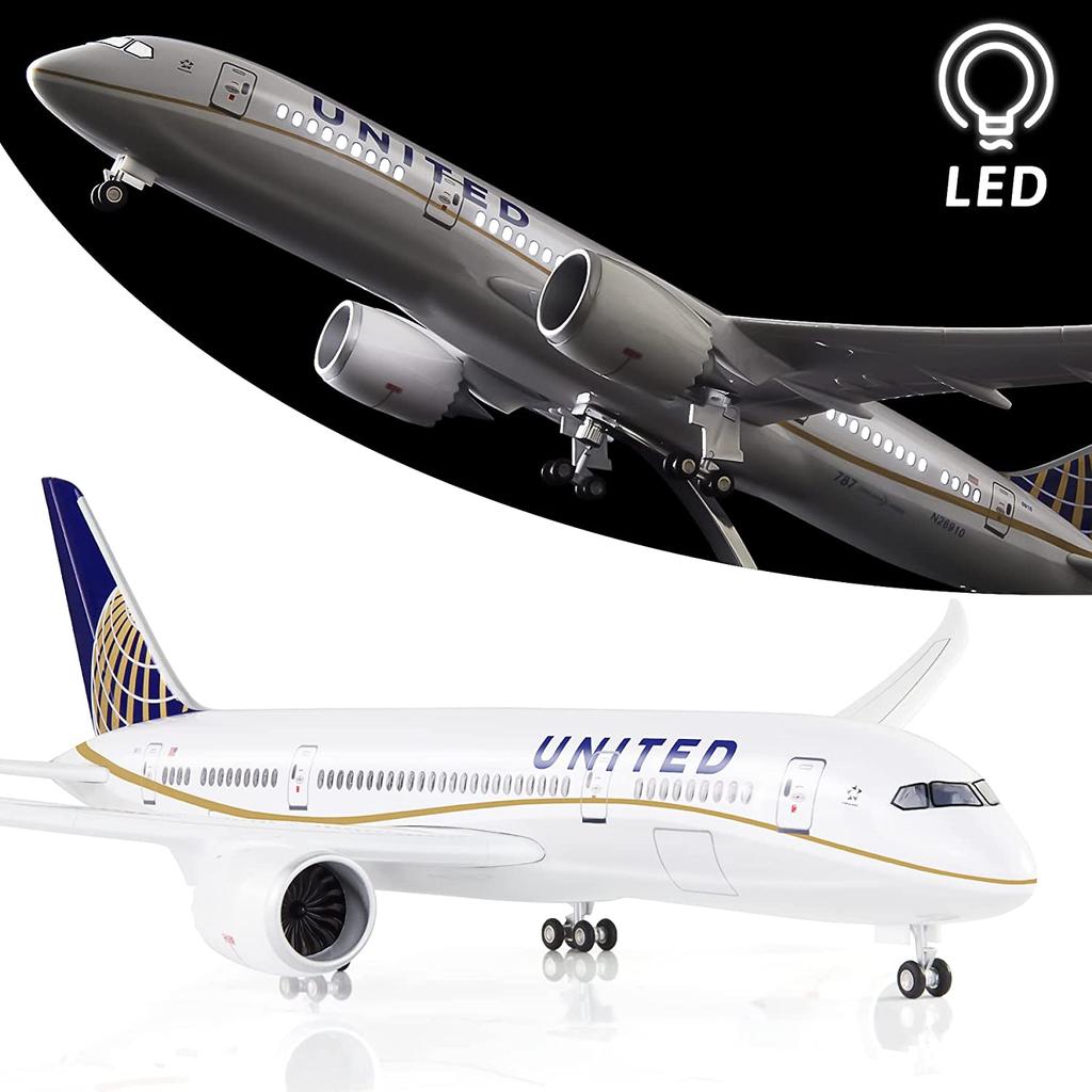 1/160 Scale 50.5CM Airplane Airbus A380 Air France Airline Model W LED Light & Wheel Diecast Plastic Resin Plane For Collection