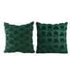 45x45cm Shamrock Plush Jacquard Pillow Case 3D Faux Furs Texture Polyester Fabric Cushion Cover for Sofa Couch Bed Decors