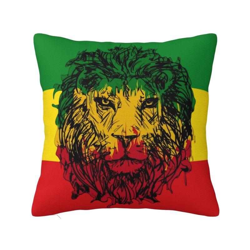 Custom Jamaican Rasta Flag Pillow Covers Home Decorative Fashion Jamaica Pride Chair Cushion Square Pillowcase