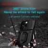 KEYSION Shockproof Case for iPhone 14 Pro Max 14 Plus Slide Camera Lens Protection Ring Stand Phone Cover for iPhone 13 Pro Max