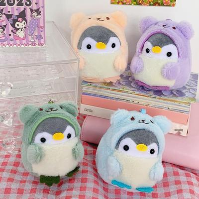 Cross-border Penguin Plush Doll In Bear Costume - Cartoon Penguin Toy
