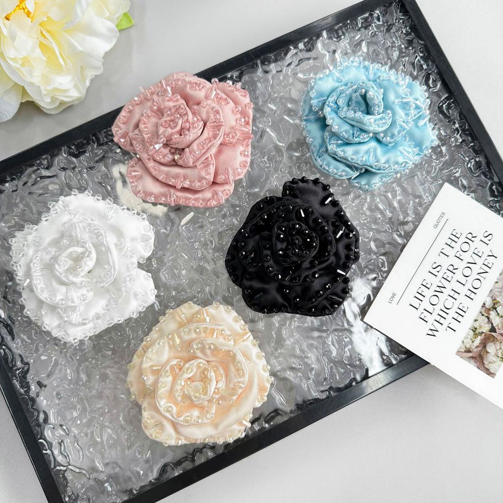 Handmade Beads Multi-Color Three-Dimensional Flower Corsage Decorative Dress Dress Embellishment Accessories Cloth Sticker Accessories