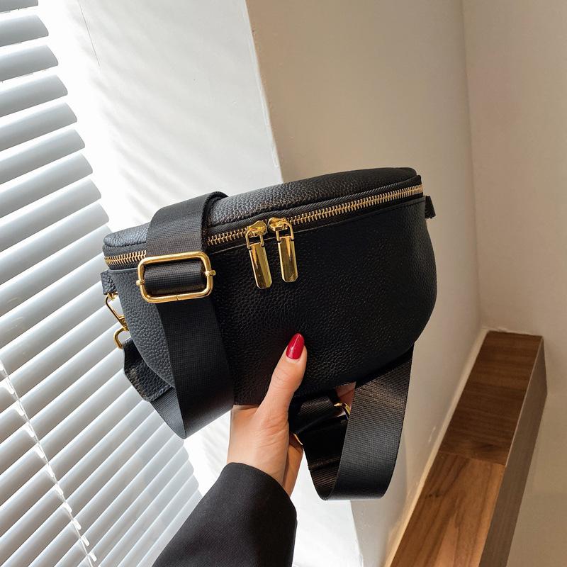 Fashion Small Bag Women's Bag  New Versatile Shoulder Bag Summer Messenger Bag Textured Breast Bag