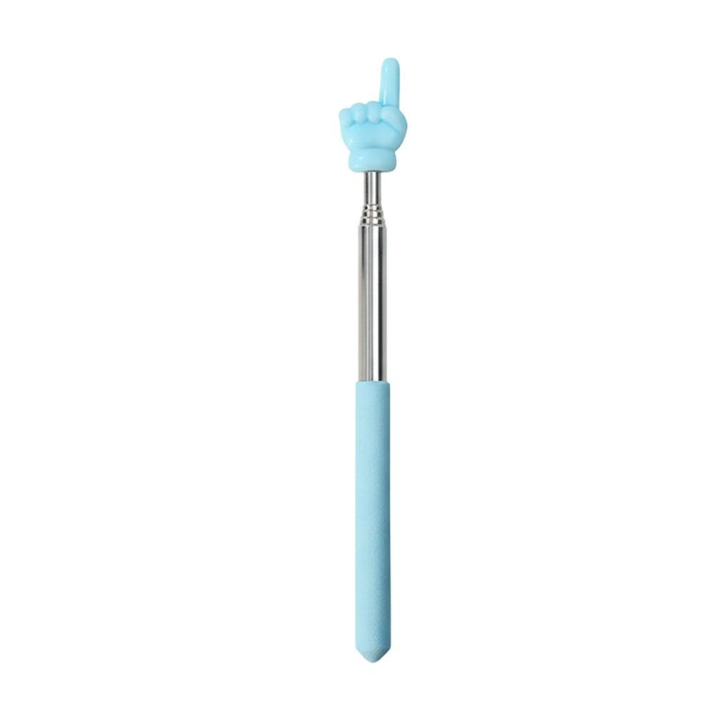 Stainless Steel Teaching Pointer Macaron Color Soft Finger Design Reading Sticks Retractable Teaching Stick School Office