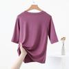 Women's Slimming 5-Sleeve Round Neck T-Shirt - 2024 Spring/Summer Fashion