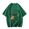 Cotton White Short-sleeved T-shirt Women's New HelloKitty Graffiti American Loose Fat MM Half-sleeved Top