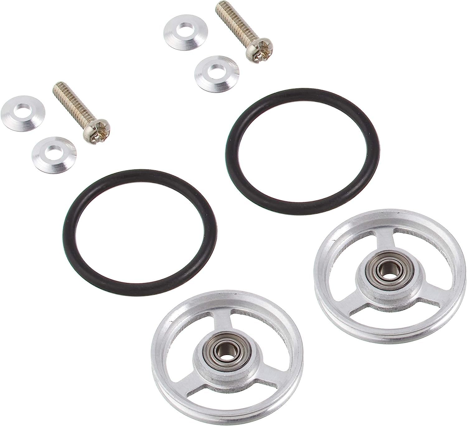 

Tamiya Mini 4WD Upgrade Parts Series 161 17mm Aluminum Bearing Roller 15161 No. GP.161 чорний