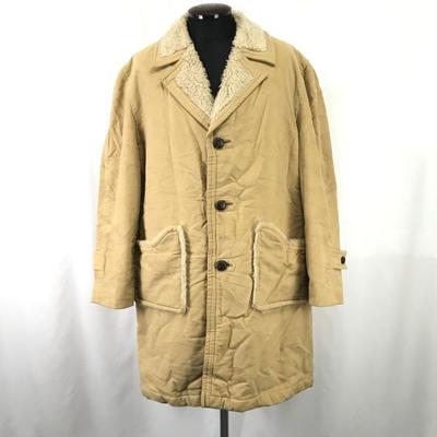 90s Pietoro Warm Boa Lined Mouton Chester Coat Men LL Beige(USED)