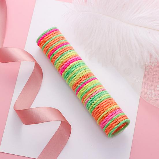 50Pcs 3cm Elastic Hair Ties Ponytail Holders Rubber Bands Hair Styling Tools for Girls
